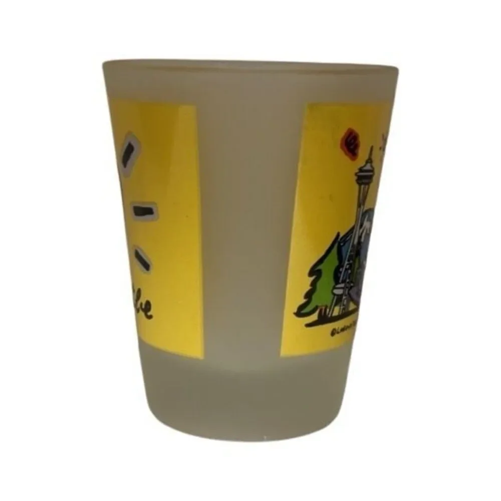 Seattle Washington Frosted Glass Shot Glass
